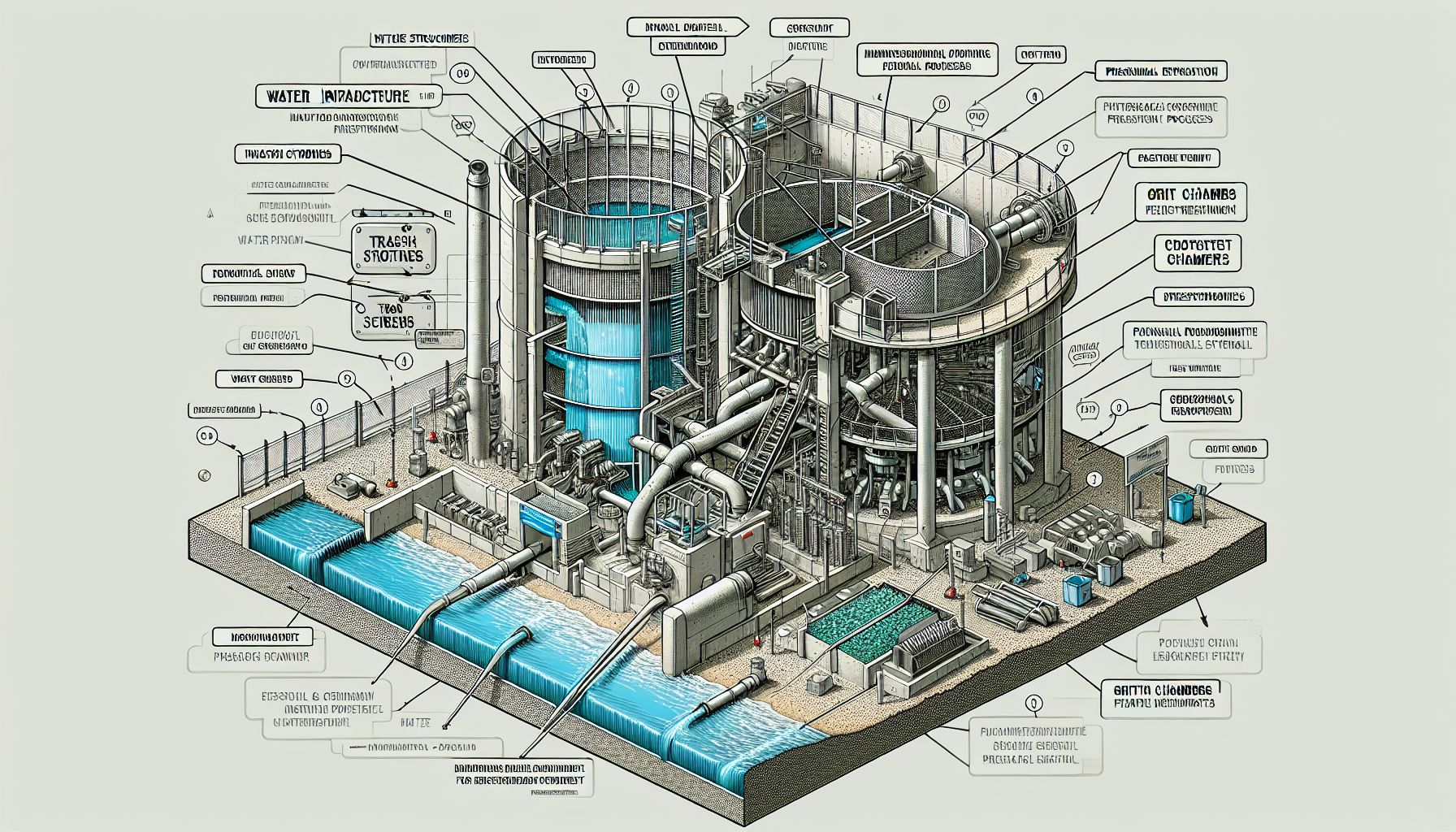 Water infrastructure reference for headworks and pretreatment